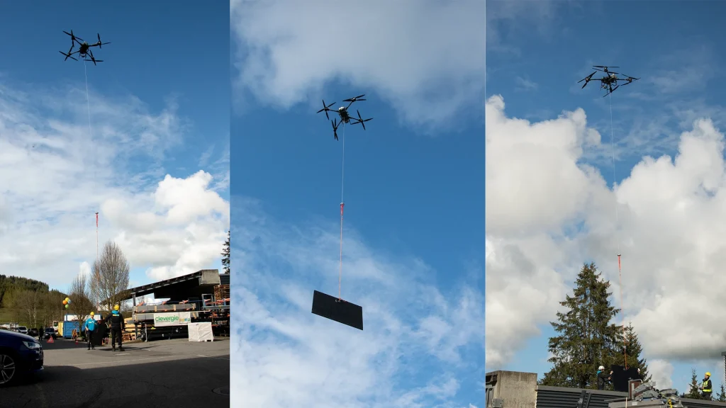 Solarpanel-Transport mit der DJI Flycart 30 – Projekt mit Clevergie AG