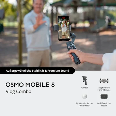 Osmo Mobile 8 Vlog Combo (DJI Mic Mini Sender Polarweiss)