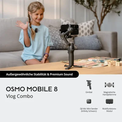 Osmo Mobile 8 Vlog Combo (DJI Mic Mini Sender schwarz)