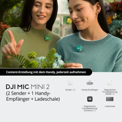 DJI Mic Mini 2 (2 Sender + 1 Handy-Empfänger + Ladeschale)