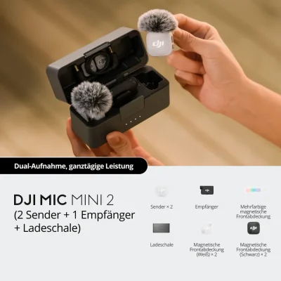 DJI Mic Mini 2 (2 Sender + 1 Empfänger + Ladeschale)