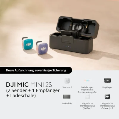 DJI Mic Mini 2S (2 Sender + 1 Empfänger + Ladeschale)