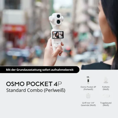 DJI Osmo Pocket 4P Standard Combo (Perlweiss)