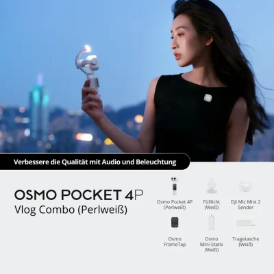 DJI Osmo Pocket 4P Vlog Combo (Perlweiss)